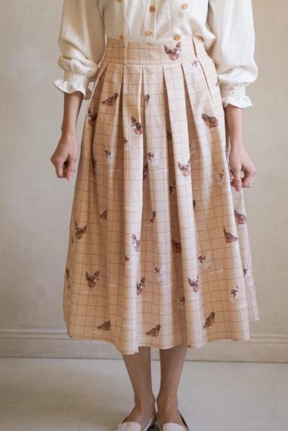 spódnica Klara kury styl retro Miio