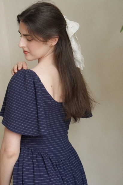 Sukienka vintage w paski premium
